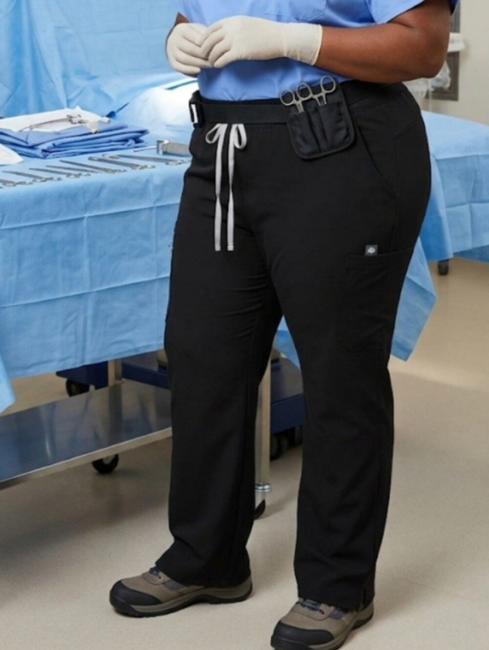 Figs Black Yola Slim Technical Scrub Pants Size 6X Petite